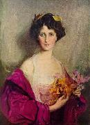 Philip Alexius de Laszlo Portrait of Winifred Anna Cavendish-Bentinck oil painting on canvas